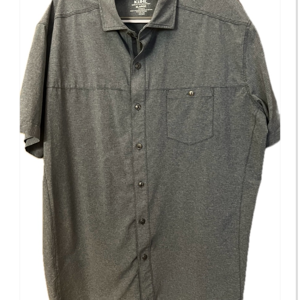 Kuhl Gray Casual Button Down Shirt with Short Sleeves